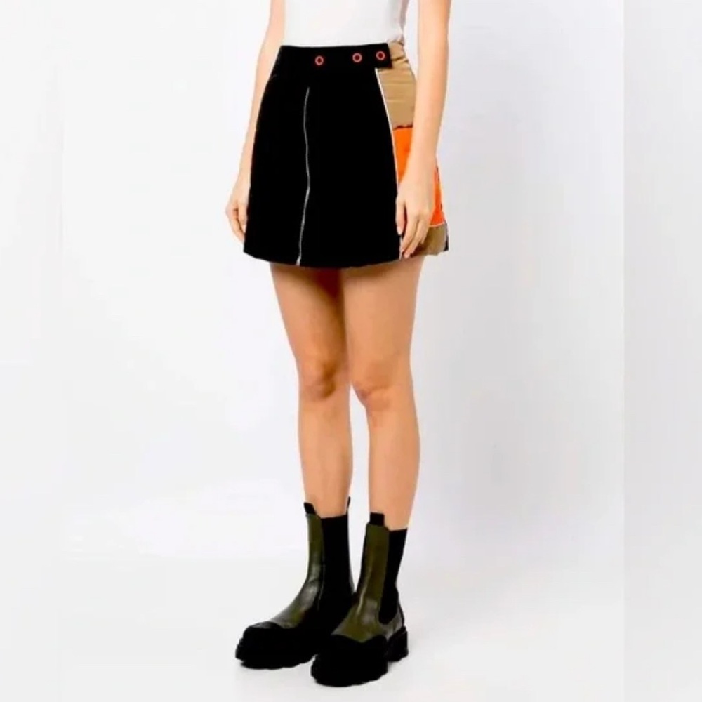 Ganni Tri-Tone Mini Skirt padded